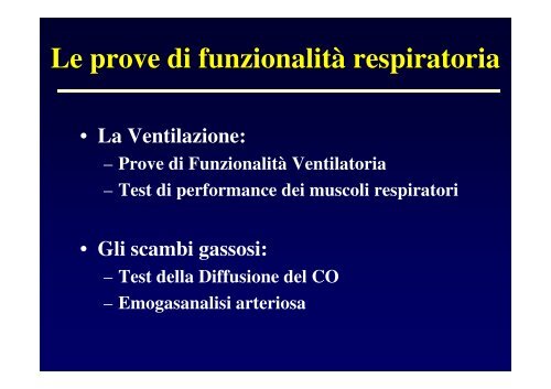 Introduzione al corso - Clinica malattie apparato respiratorio