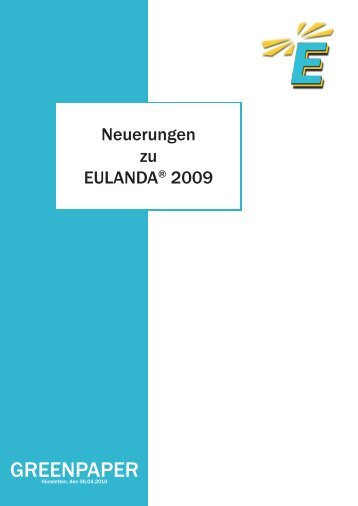 EULANDA - Was ist neu in Version 2009 - Eulanda Software GmbH