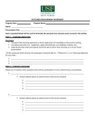 learning objectives worksheet - Continuing Professional Education ...
