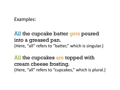 Workshop 2 : Subject/Verb Agreement