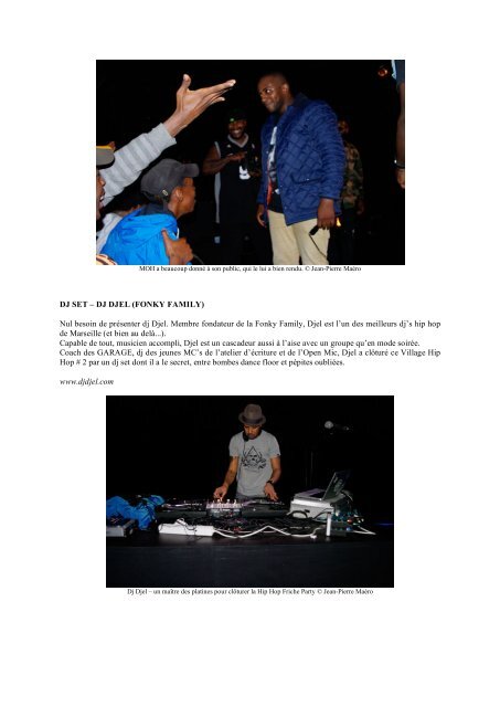 Bilan Village Hip Hop 2012 - AMI