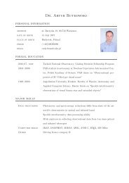 Artur Rutkowski - curriculum vitae