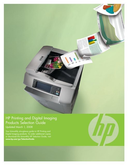 Hp Printing And Digital Imaging Products Selection Guide