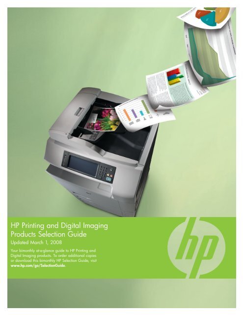 HP Printing and Digital Imaging Products Selection Guide