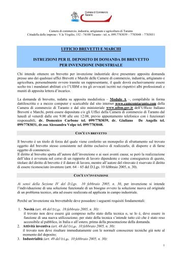 nuova guida per il deposito di domande di invenzione industriale