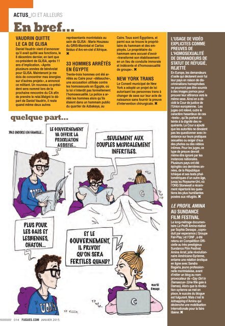 VOL. 31 N 10 ~ JANVIER 2015 ~ GRATUIT ~ fugues.com