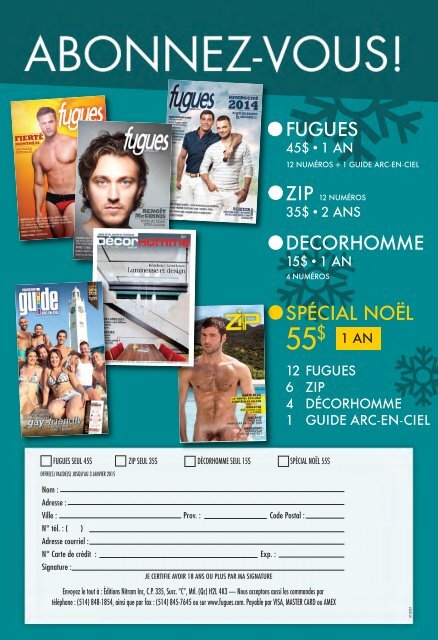 VOL. 31 N 10 ~ JANVIER 2015 ~ GRATUIT ~ fugues.com