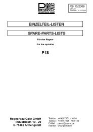 EINZELTEIL-LISTEN SPARE-PARTS-LISTS P1S