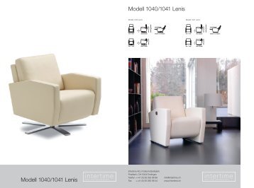 Modell 1040/1041 Lenis Modell 1040/1041 Lenis - Design Lounge ...