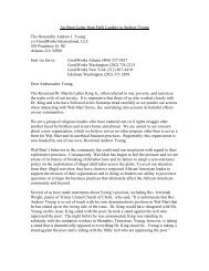 An Open Letter from Faith Leaders to Andrew Young The Honorable ...