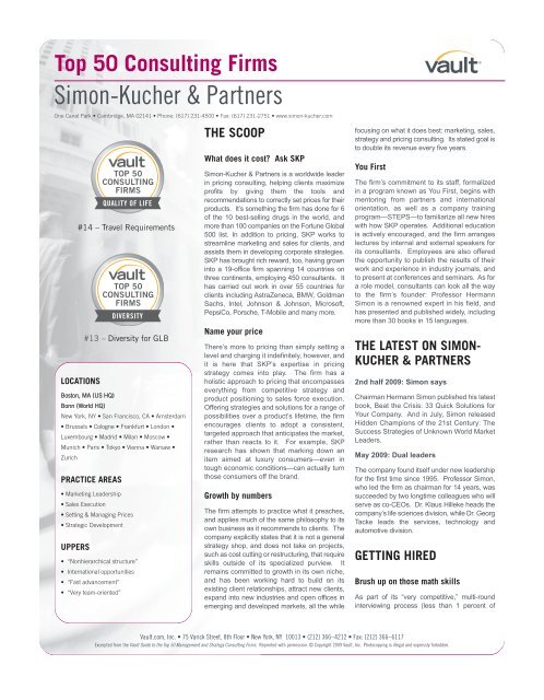 Top 50 Consulting Firms - Simon-Kucher &amp; Partners