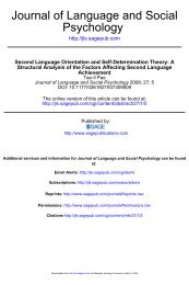 Psychology Journal of Language and Social