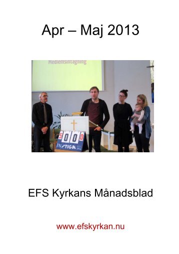 Apr â Maj 2013 - EFS-kyrkan i SkellefteÃ¥