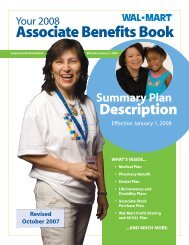 Wal-Mart 2008 Associate Benefits Book - Making Change at Walmart