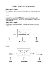 Kontrolfragen-Modul III Produktion