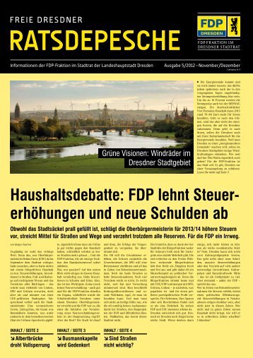 Ratsdepesche Nr. 9 5/2012 - FDP-Fraktion