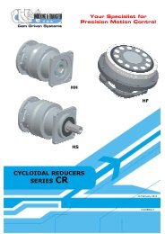 CYCLOIDAL REDUCERS SERIES CR - Future State Asia