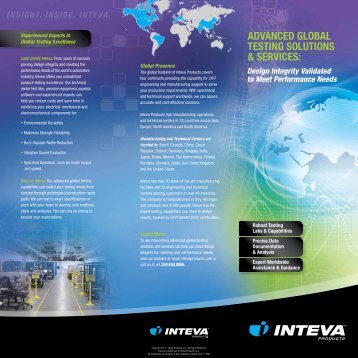 ADVANCED GLOBAL TESTING SOLUTIONS ... - Inteva Products