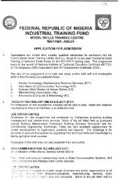 federal republic of nigeria industrial training fund - ITF Nigeria