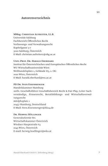 Autorenverzeichnis - Jan Sramek Verlag