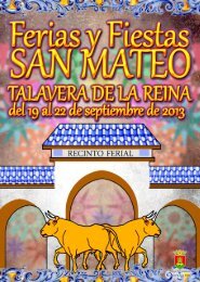 Programa ferias san mateo_2013.pdf - Ayuntamiento de Talavera ...
