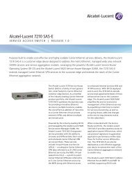 Alcatel-Lucent 7210 SAS-E - LightRiver Technologies