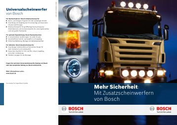 Mehr Sicherheit: Mit Zusatzscheinwerfern von Bosch