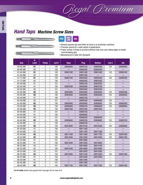 Regal Cutting Tools Catalog.pdf - JW Donchin CO.