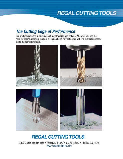 Regal Cutting Tools Catalog.pdf - JW Donchin CO.