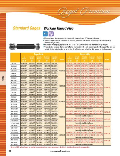 Regal Cutting Tools Catalog.pdf - JW Donchin CO.