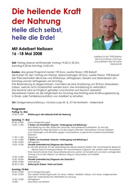 Northeim GER - The Kushi Institute of Europe
