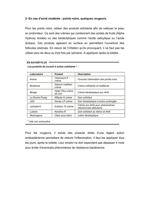 L'ACNE DE L'ADOLESCENT - MedQual