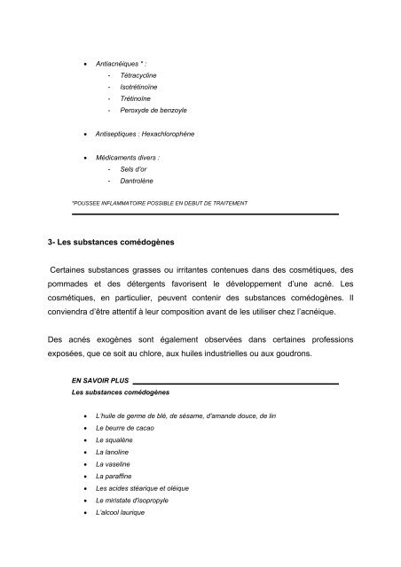 L'ACNE DE L'ADOLESCENT - MedQual