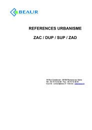 REFERENCES URBANISME ZAC / DUP / SUP / ZAD