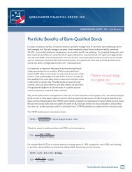 Portfolio Benefits of Bank-Qualified Bonds - Ambassador Financial ...