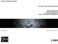 l'attivitÃ  di energy risk management - RisorseComuni