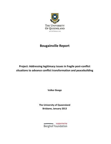 Bougainville Report - Berghof Foundation