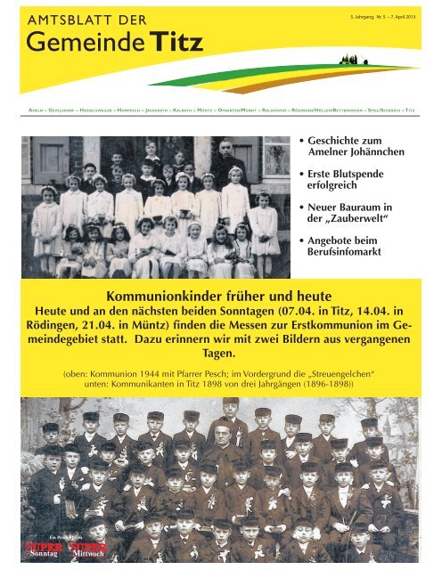 Amtsblatt Nr. 5 vom 07.04.2013 - Gemeinde Titz