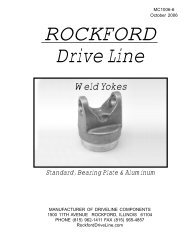 Weld Yokes - Rockford Drive Line
