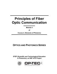 Principles of Fiber Optic Communication - NCPN