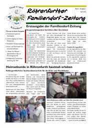 Zeitung Ausgabe 1 - Familiendorf Röhrenfurth