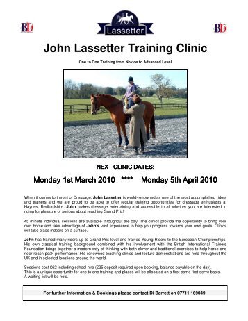 John Lassetter Training Clinic - British Dressage