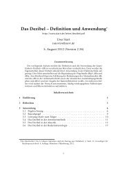 Das Dezibel â€“ Definition und Anwendung - von Uwe Siart