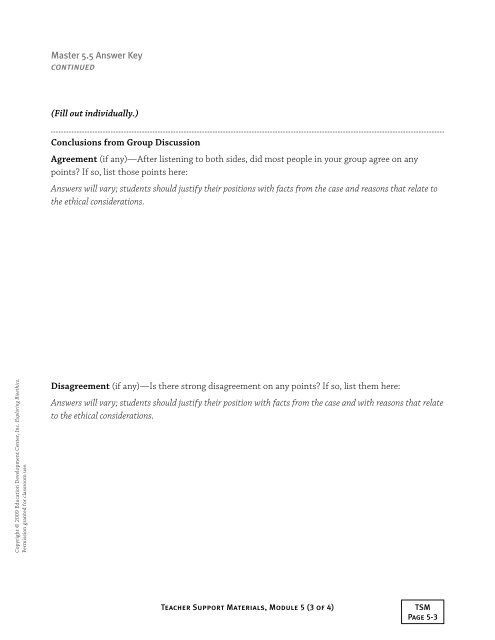 Master 5.5 Answer Key - NIH Office of Science Education