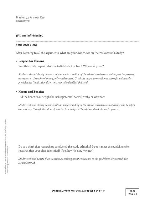 Master 5.5 Answer Key - NIH Office of Science Education