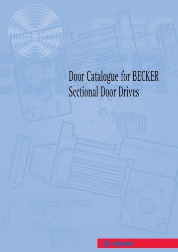 Door Catalogue for BECKER Sectional Door Drives - Becker-Antriebe