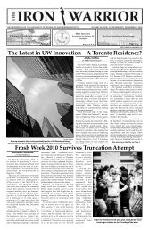 F09 Issue 5 – December 3, 2009 - The Iron Warrior - University of ...