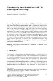 Physiologically Based Toxicokinetic (PBTK) Modeling in Ecotoxicology