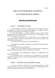 THE LAW OF THE REPUBLIC OF ARMENIA (RA)