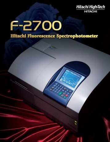 Model F-2700, 220nm to 730nm, Sensitivity S/N 800 (RMS) or above.